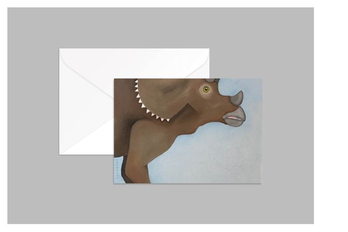 - Triceratops - A5 Karte mit Umschlag